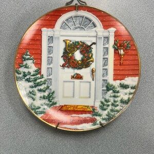 Vintage Franklin Mint Christmas Wreath Plate